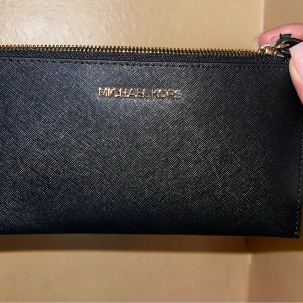 Michael Kors Black Wallet with Gold Accents